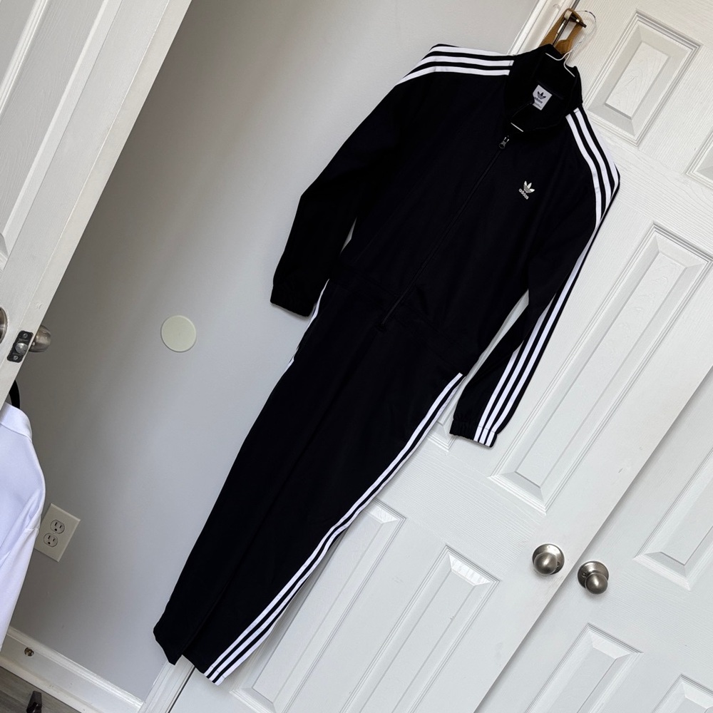 Adidas Black and White Athletic Tracksuit